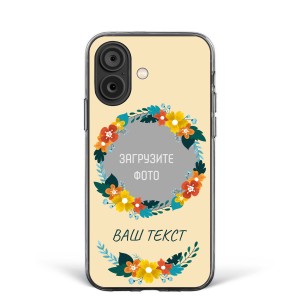 Чехол для iPhone 16 "Цветочная рамка" №13