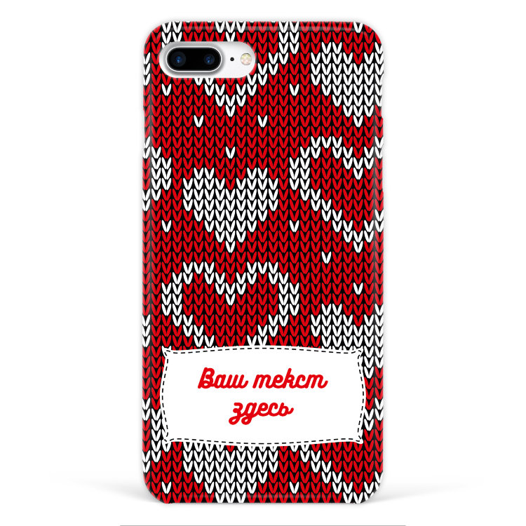 Case for iPhone 7 plus &quot;Crocheted hearts&quot; №104 