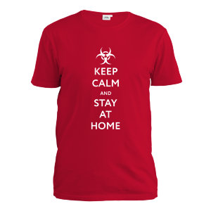 Футболка мужская "Keep calm and stay at home"