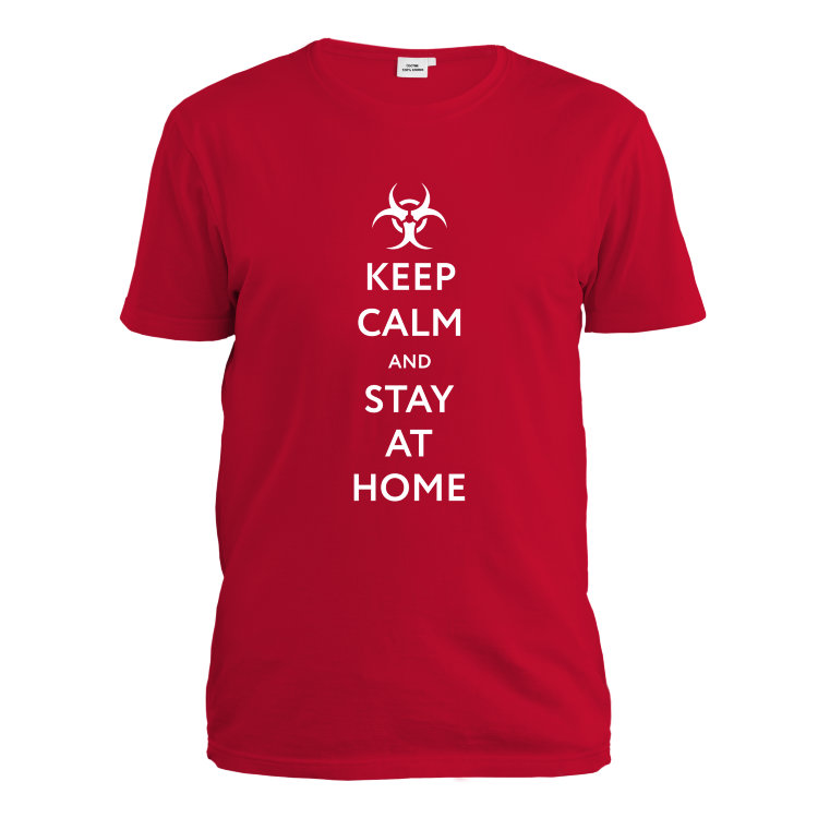 Футболка мужская &quot;Keep calm and stay at home&quot; 