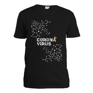 Футболка мужская "Coronavirus с короной"