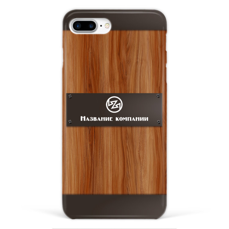 Case for iPhone 7 plus &quot;Wood&quot; with logo №76 